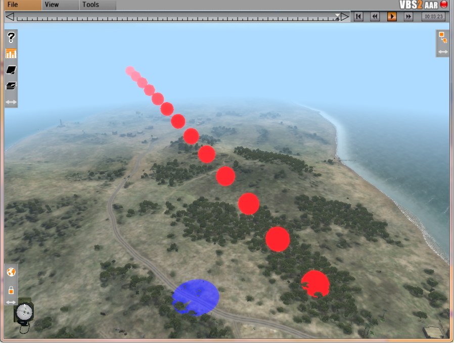 ∆ Image12.5c: Strike AAR Projectile Display window 