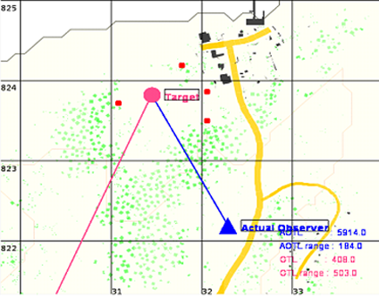 ∆ Image VBS2Fires_54: FIRES Fall of Shot tab of ICP window