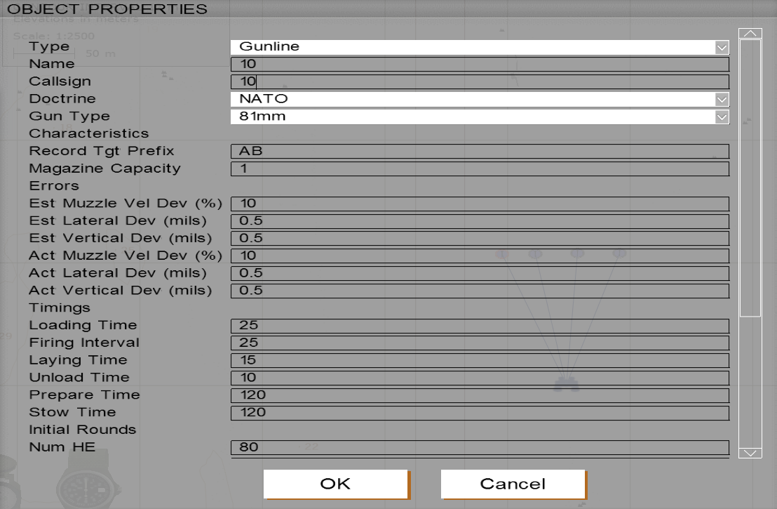 ∆ Image 13b: VBS3 Object Properties view of the VBS3Strike asset - Rotary-Wing
